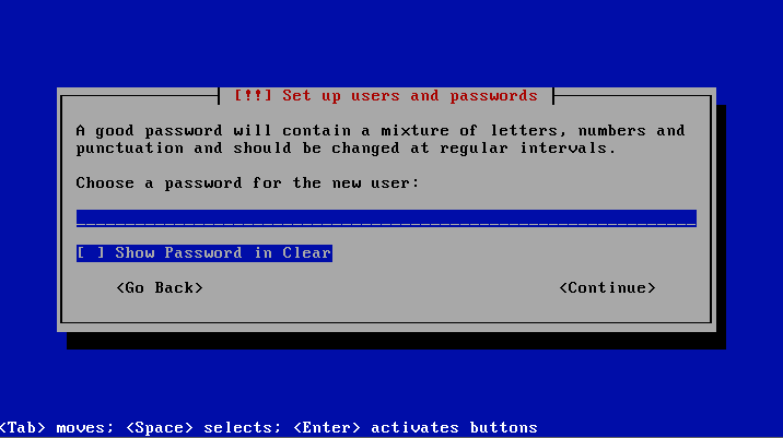 一般ユーザーのパスワードの設定