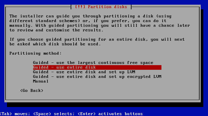 Guided – use entire disk