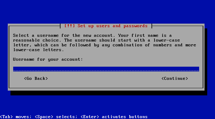 一般ユーザーのユーザー名の設定